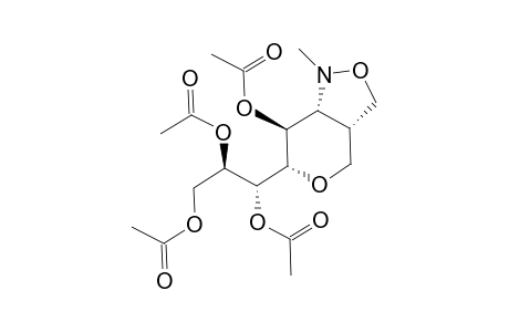 [3aS-[3a.alpha.,6.alpha.(1R*,2R*),7.beta.,7a.alpha.]]-1-[7-(Acetyloxy)hexahydro-1-methyl-3H-pyrano[4,3-c]isoxazol-6-yl]-1,2,3-propanetriol triacetate