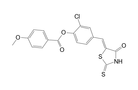 2-chloro-4-[(Z)-(4-oxo-2-thioxo-1,3-thiazolidin-5-ylidene)methyl]phenyl 4-methoxybenzoate