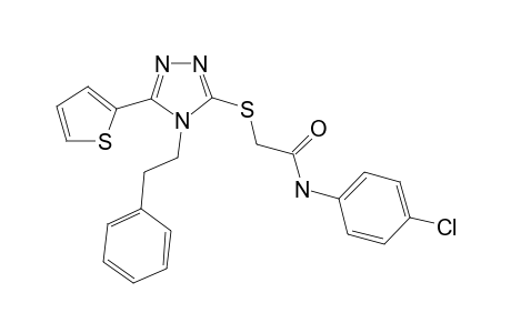 N-(4-chlorophenyl)-2-[(4-phenethyl-5-thiophen-2-yl-1,2,4-triazol-3-yl)sulfanyl]acetamide