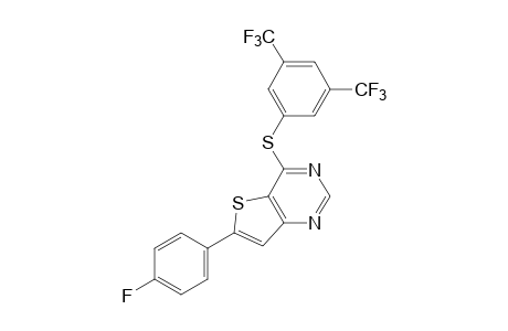 6-(p-FLUOROPHENYL)-4-[(alpha,alpha,alpha,alpha',alpha',alpha'-HEXAFLUORO-3,5-XYLYL)THIO]THIENO[3,2-d]PYRIMIDINE