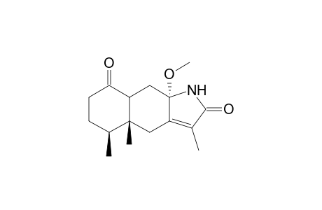 1-OXO-8-ALPHA-METHOXY-19-ALPHA-H-EREMOPHIL-7-(11)-EN-8-BETA,12-LACTAM