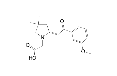 2-[(2E)-2-[2-(3-methoxyphenyl)-2-oxidanylidene-ethylidene]-4,4-dimethyl-pyrrolidin-1-yl]ethanoic acid