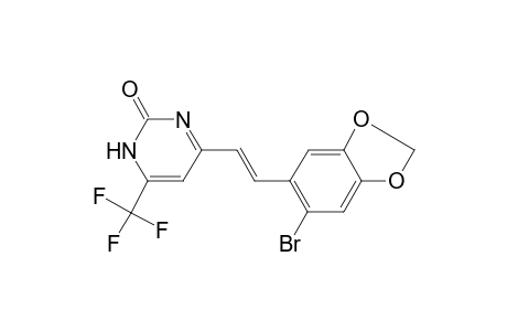 4-[(E)-2-(6-bromanyl-1,3-benzodioxol-5-yl)ethenyl]-6-(trifluoromethyl)-1H-pyrimidin-2-one