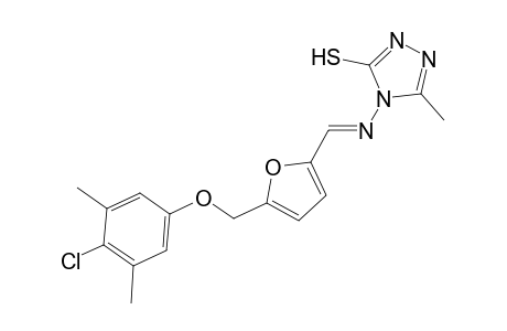 4-[((E)-{5-[(4-chloro-3,5-dimethylphenoxy)methyl]-2-furyl}methylidene)amino]-5-methyl-4H-1,2,4-triazol-3-yl hydrosulfide