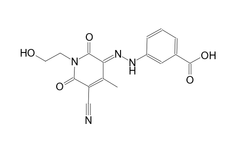 3-[(2E)-2-(5-cyano-1-(2-hydroxyethyl)-4-methyl-2,6-dioxo-1,6-dihydro-3(2H)-pyridinylidene)hydrazino]benzoic acid