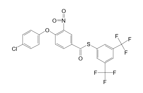 4-(p-CHLOROPHENOXY)-3-NITROTHIOBENZOIC ACID, S-(alpha,alpha,alpha,alpha',alpha',alpha'-HEXAFLUORO-3,5-XYLYL) ESTER