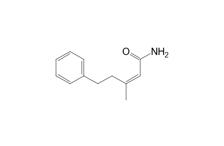 (Z)-3-Methyl-5-phenylpent-2-enamide