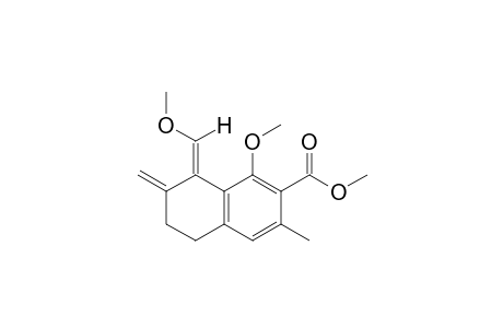 (E)-METHYL-1-METHOXY-8-METHOXYMETHYLENE-3-METHYL-7-METHYLENE-5,6,7,8-TETRAHYDRO-2-NAPHTHALENE-CARBOXYLATE