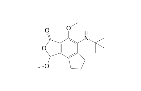 4-tert-Butylamino-2,3,6,8-tetrahydro-2,5-dimethoxy-1H-inden[3,4-e]furan-6-one