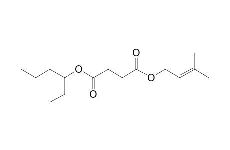 Succinic acid, 3-methylbut-2-en-1-yl 3-hexyl ester