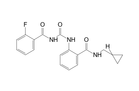 1-{o-[(cyclopropylmethyl)carbamoyl]phenyl}-3-(o-fluorobenzoyl)urea