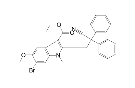 6-Bromo-2-(2-cyano-2,2-diphenyl-ethyl)-5-methoxy-1-methyl-indole-3-carboxylic acid ethyl ester