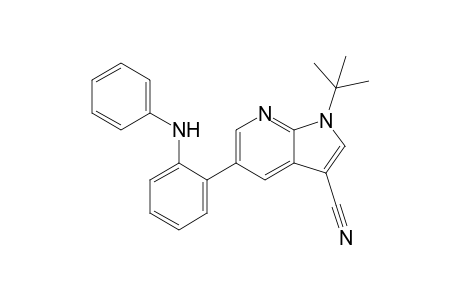 1-tert-Butyl-3-cyano-5-(N-phenyl-2-aminophenyl)pyrrolo[2,3-b]pyridine