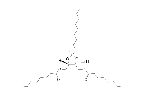 ((4R,5S)-2-[(RS)-4,8-DIMETHYLNONYL]-2-METHYL-1,3-DIOXOLAN-4,5-DIYL)-DIMETHYLOCTANOATE