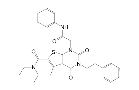 thieno[2,3-d]pyrimidine-1-acetamide, 6-[(diethylamino)carbonyl]-1,2,3,4-tetrahydro-5-methyl-2,4-dioxo-N-phenyl-3-(2-phenylethyl)-