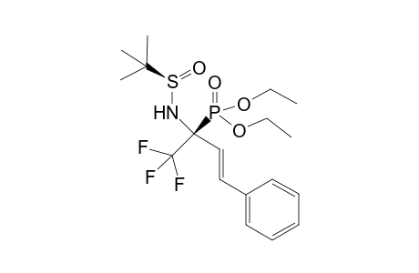 Diethyl (S)-2-((R)-1,1-dimethylethylsulfinamido)-1,1,1-trifluoro-4-phenylbut-3-en-2-ylphosphonate