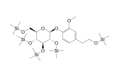 Homovanillyl alcohol 4-o-.beta.-D-glucopyranoside, 5tms