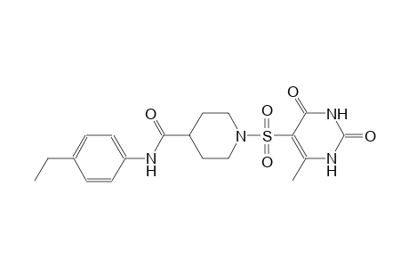 N-(4-ethylphenyl)-1-[(6-methyl-2,4-dioxo-1,2,3,4-tetrahydro-5-pyrimidinyl)sulfonyl]-4-piperidinecarboxamide