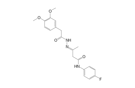 (3E)-3-([(3,4-Dimethoxyphenyl)acetyl]hydrazono)-N-(4-fluorophenyl)butanamide