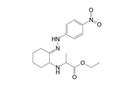 (2S)-2-[[(1S,2E)-2-[(4-nitrophenyl)hydrazinylidene]cyclohexyl]amino]propanoic acid ethyl ester