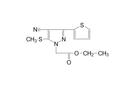 4-cyano-5-(methylthio)-3-(2-thienyl)pyrazole-1-acetic acid, ethyl ester