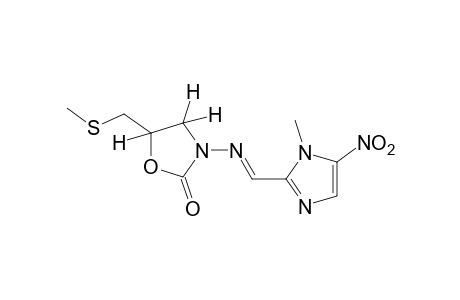 3-{[(1-methyl-5-nitro-2-imidazolyl)methylene]amino}-5-[(methylthio)methyl]-2-oxazolidinone