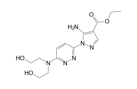 5-amino-1-{6-[bis (2-hydroxyethyl)amino]-3-pyridazinyl}pyrazole-4-carboxylic acid, ethyl ester