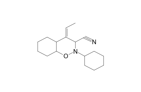 2-Cyclohexyl-4-ethylidene-octahydrobenzo[e][1,2]oxazine-3-carbonitrile