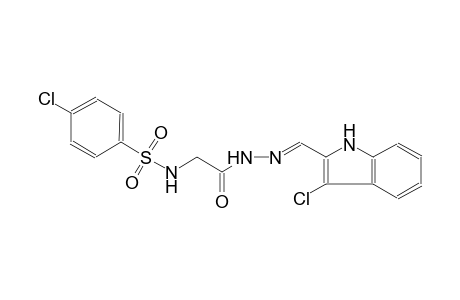 4-chloro-N-(2-{(2E)-2-[(3-chloro-1H-indol-2-yl)methylene]hydrazino}-2-oxoethyl)benzenesulfonamide