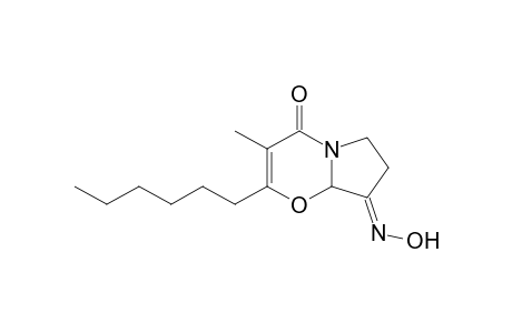 2-Hexyl-6,7-dihydro-3-methyl-4H-pyrrolo[2,1-b][1,3]oxazine-4,8(8aH)-dione 8-oxime