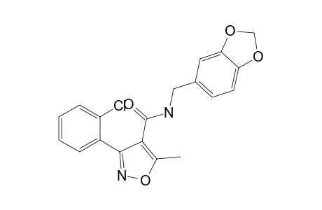 N-(1,3-Benzodioxol-5-ylmethyl)-3-(2-chlorophenyl)-5-methyl-4-isoxazolecarboxamide