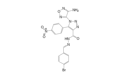 1-(4-amino-1,2,5-oxadiazol-3-yl)-N'-[(E)-(4-bromophenyl)methylidene]-5-(4-nitrophenyl)-1H-1,2,3-triazole-4-carbohydrazide