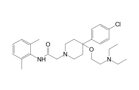 2-{4-(p-chlorophenyl)-4-[2-(diethflamino)ethoxy]piperidino}-6'-methyl-o-acetotoluidide