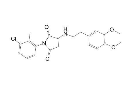 1-(3-chloro-2-methylphenyl)-3-{[2-(3,4-dimethoxyphenyl)ethyl]amino}-2,5-pyrrolidinedione