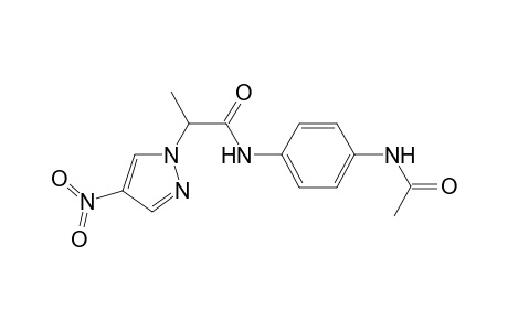 1H-Pyrazole-1-acetamide, N-[4-(acetylamino)phenyl]-.alpha.-methyl-4-nitro-