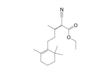 Ethyl-2-cyano-3-methyl-5-(2,6,6-trimethylcyclohex-1-en-1-yl)pent-2-enoate