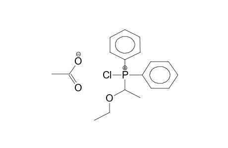 DIPHENYL(ALPHA-ETHOXYETHYL)CHLOROPHOSPHONIUM ACETATE