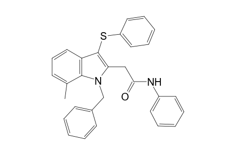 1H-indole-2-acetamide, 7-methyl-N-phenyl-1-(phenylmethyl)-3-(phenylthio)-