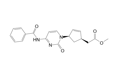 (+-)-cis-N(4)-Benzoyl-1-[4-(methoxycarbonylmethyl)-2-cyclopenten-1-yl]cytosine