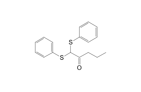 2-Pentanone, 1,1-bis(phenylthio)-