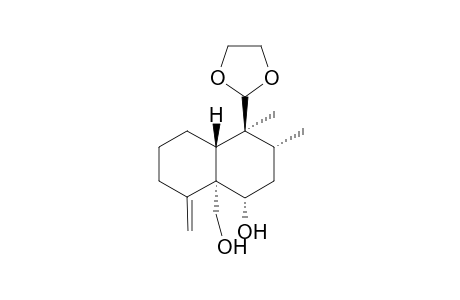 4a(2H)-Naphthalenemethanol, 1-(1,3-dioxolan-2-yl)octahydro-4-hydroxy-1,2-dimethyl-5-methylene-, (1.alpha.,2.beta.,4.beta.,4a.beta.,8a.alp ha.)-(.+-.)-