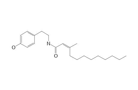 (Z)-N-[2-(4-Hydroxyphenyl)ethyl]-3-methyldodec-2-enamide