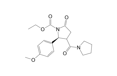 Ethyl (2S)-2-(4-methoxyphenyl)-5-oxo-3-(pyrrolidine-1-carbonyl)pyrrolidine-1-carboxylate