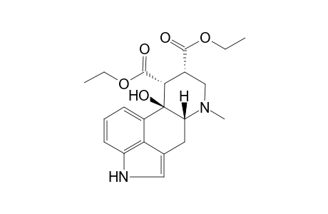 (+/-)-8-ALPHA-9-ALPHA-DICARBOETHOXY-10-BETA-HYDROXYERGOLINE-(5-BETA-H)