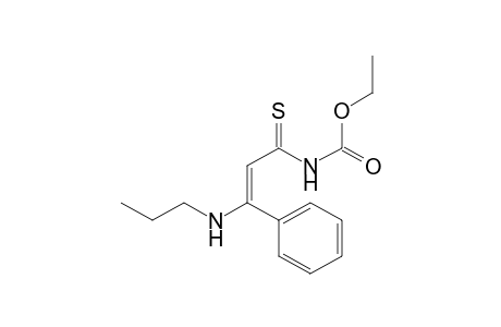 Carbamic acid, N-[3-phenyl-3-(propylamino)-1-thioxo-2-propen-1-yl]-, ethyl ester