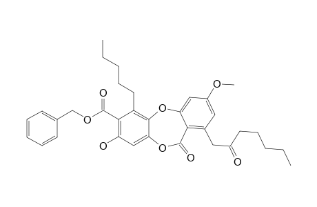 11H-Dibenzo[b,e][1,4]dioxepin-7-carboxylic acid, 8-hydroxy-3-methoxy-11-oxo-1-(2-oxoheptyl)-6-pentyl-, phenylmethyl ester