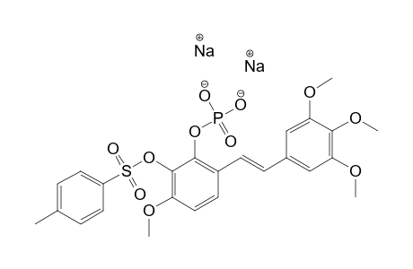 (E)-1-[3',4',5'-TRIMETHOXYPHENYL]-2-[2''-[(DISODIUM)-PHOSPHATE]-3''-[(PARA-TOLUENESULFONYL)-OXY]-4''-METHOXYPHENYL]-ETHENE