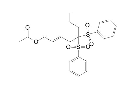 5,5-bis(Phenylsulfonyl)octa-2,7-dienyl) acetate