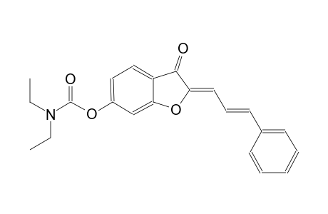 carbamic acid, diethyl-, (2Z)-2,3-dihydro-3-oxo-2-[(2E)-3-phenyl-2-propenylidene]benzofuranyl ester