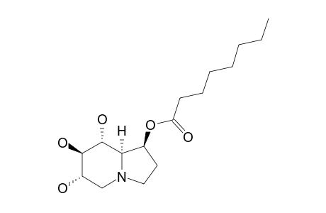 1-O-OCTANOYL-(1S,6S,7R,8R,8AR)-1,6,7,8-TETRAHYDROXYOCTAHYDROINDOLIZINE;1-O-OCTANOYLCASTANOSPERMINE